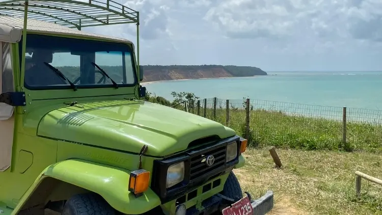 Paripueira - passeio de jipe com vista para o litoral