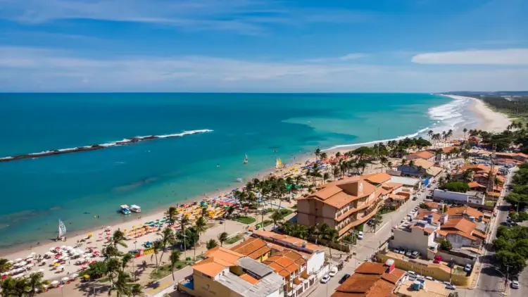 Praia do Francês - panorama aéreo da praia